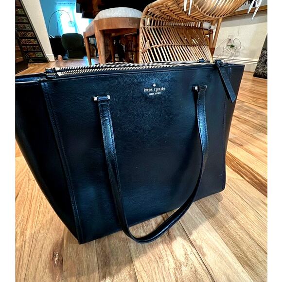 Kate Spade Kona Patterson Drive Black Leather Tote Bag - Picture 3 of 10